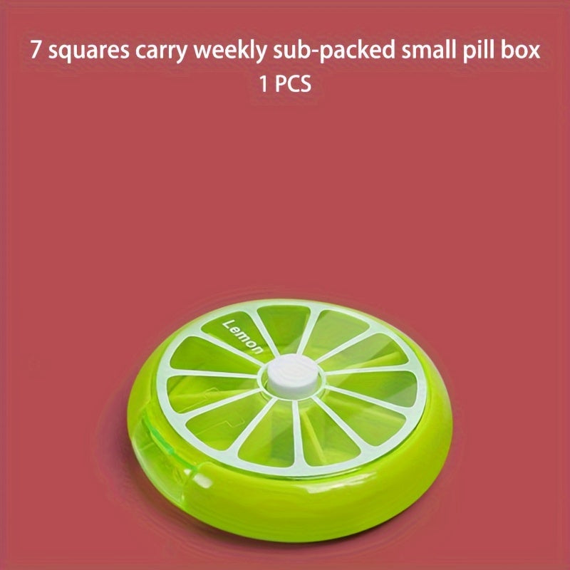 10pcs Weekly 7-Day Pill Box Round