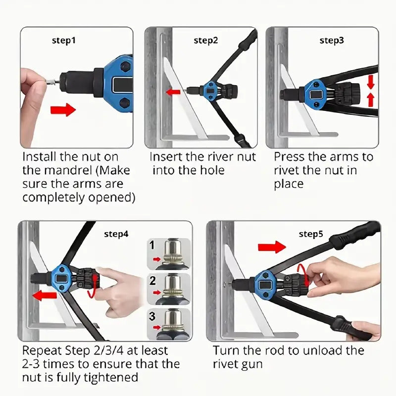 110pcs Manual Rivet Gun Set