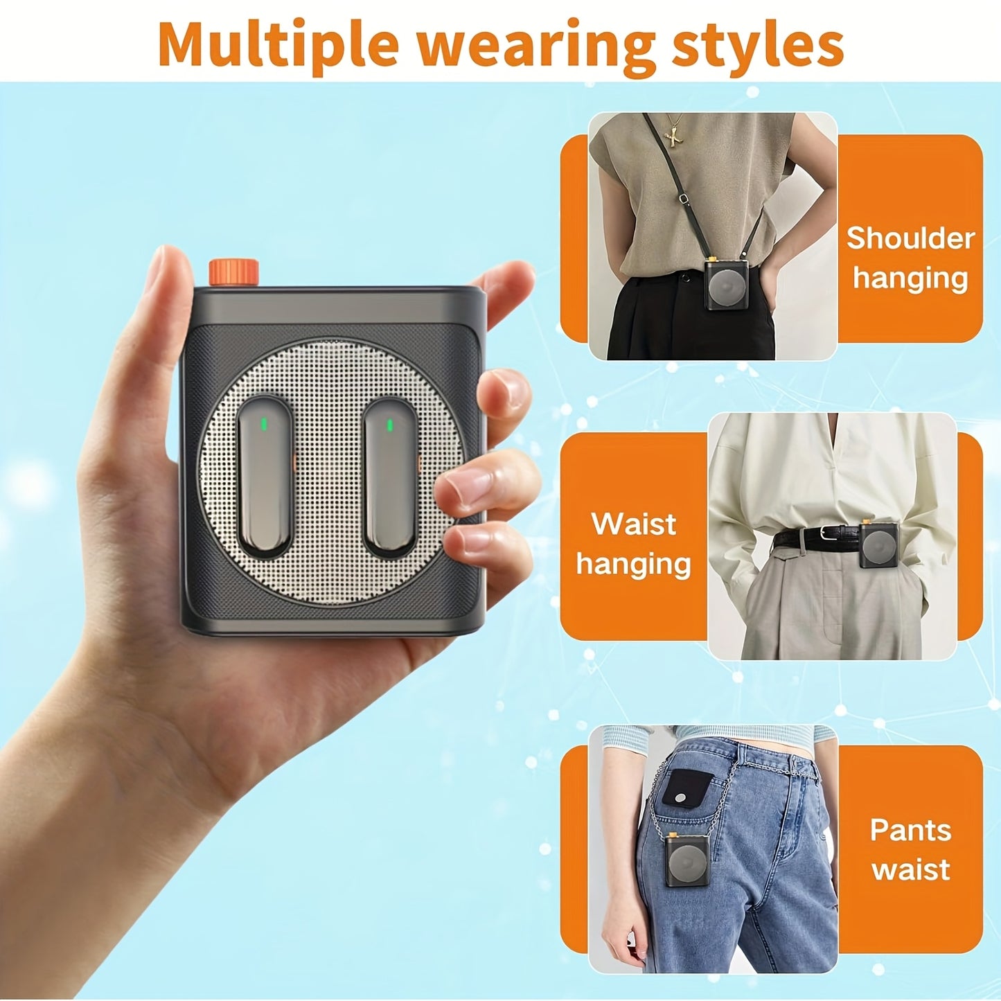 Wireless Voice Amplifier with Lapel Microphone