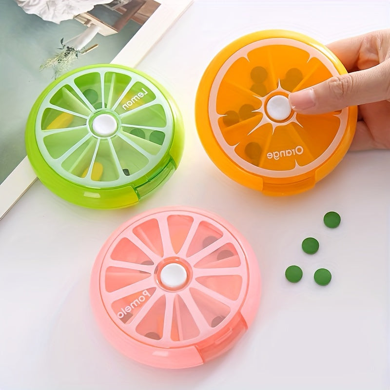 10pcs Weekly 7-Day Pill Box Round