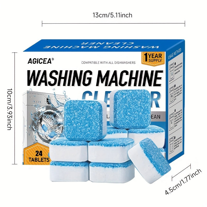 24pcs Washing Machine Foaming Cleaner