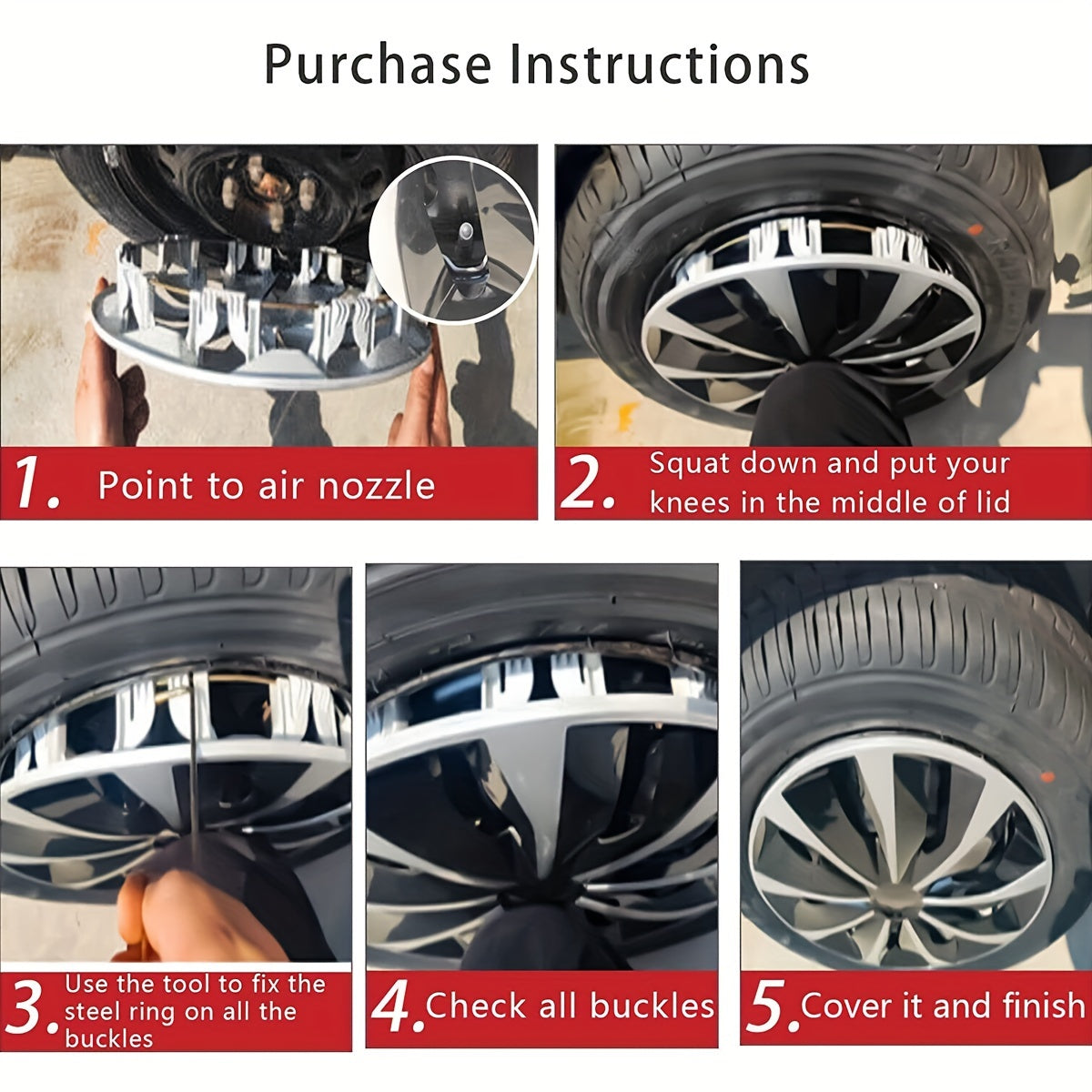 Set of 4 R16 Hubcap Wheel Cover Replacement