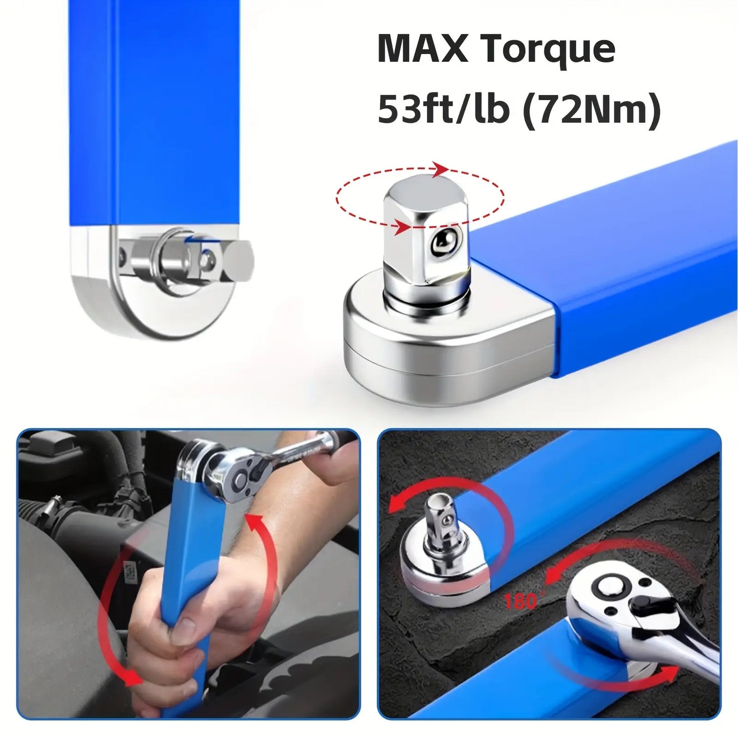 2-in-1 Multi-Function Ratchet Offset Extension Wrench