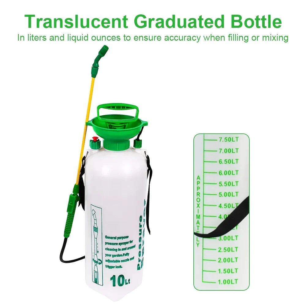 1 Pack Multi Pressure Sprayer for Garden and Car Cleaning Backpack Sprayer Pressurized Container