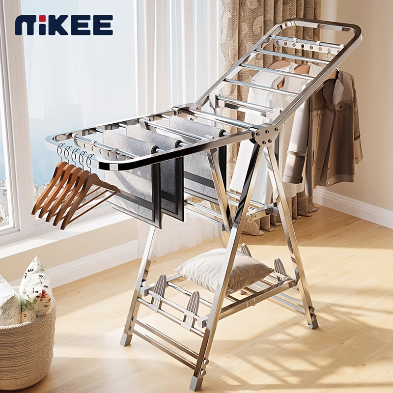 Heavy Duty Stainless Steel Folding Clothes Drying Rack