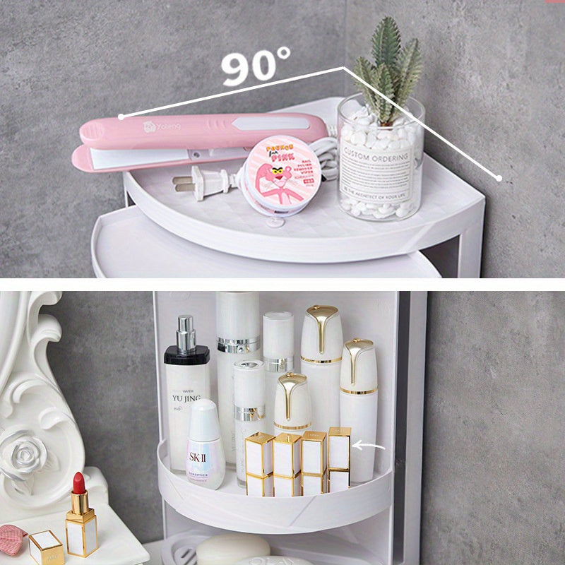 1pc Space-Saving Rotating Corner Shelf