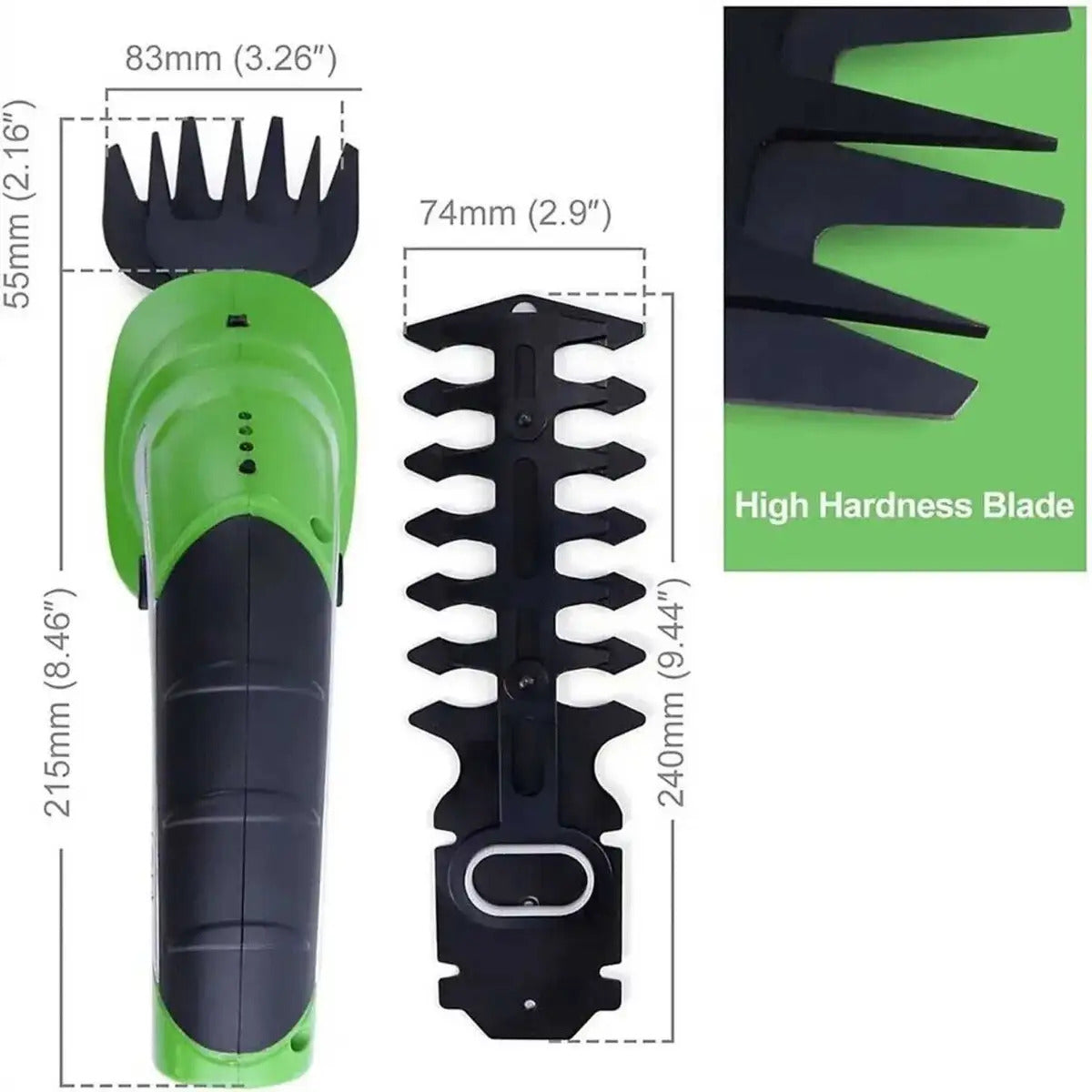 2-in-1 Cordless Hedge Trimmer and Grass Shears