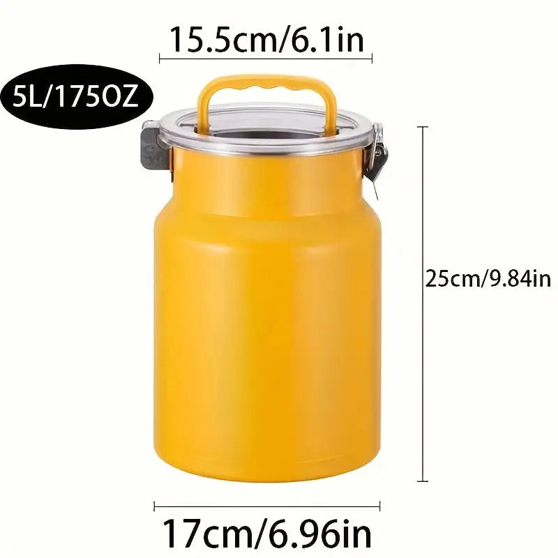 1pc 175oz Stainless Steel Food-Grade Airtight Food Storage Container