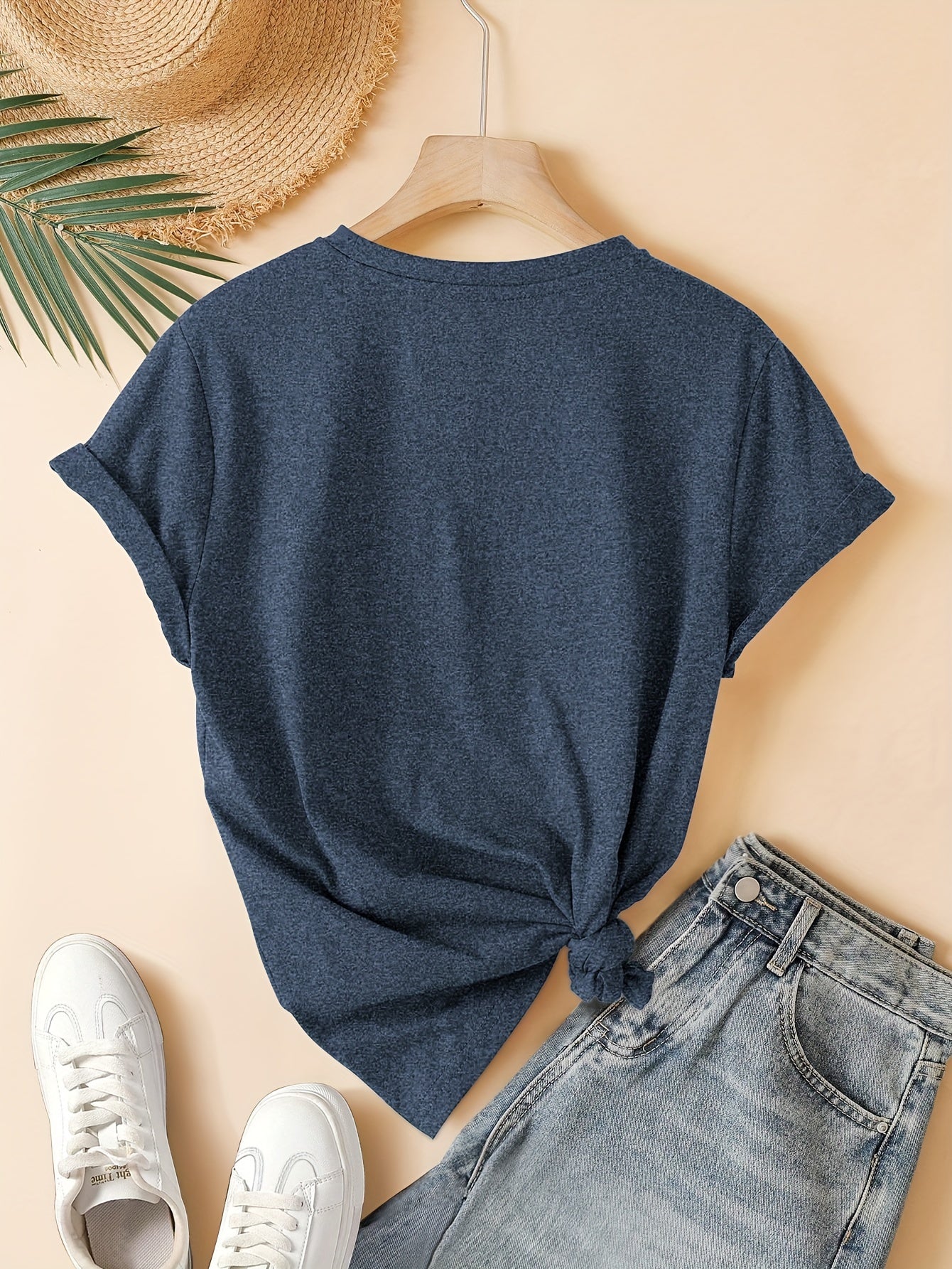 Summer casual sportswear round neck short-sleeved T-shirt