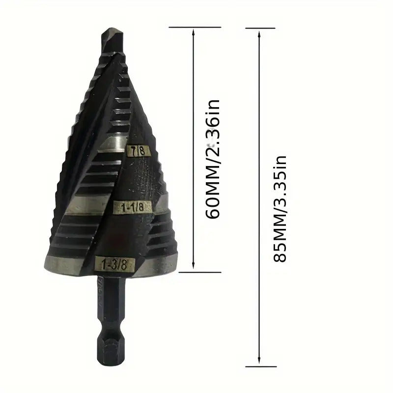 1pc Heavy-Duty Cobalt Step Drill Bit