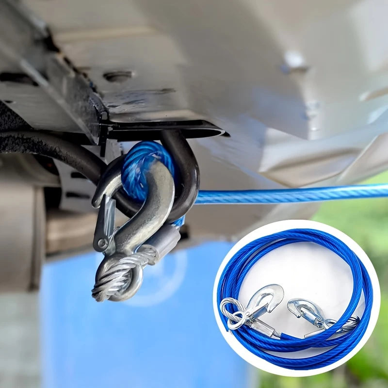 1 Roll 5m Steel Tow Rope with Hooks