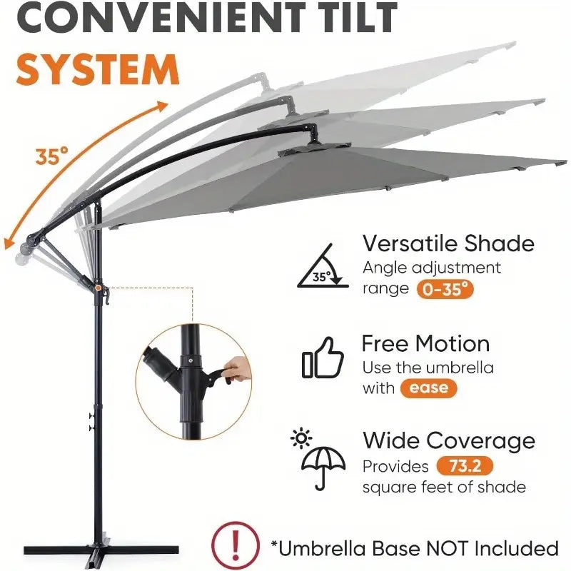 10ft Outdoor Patio Umbrella