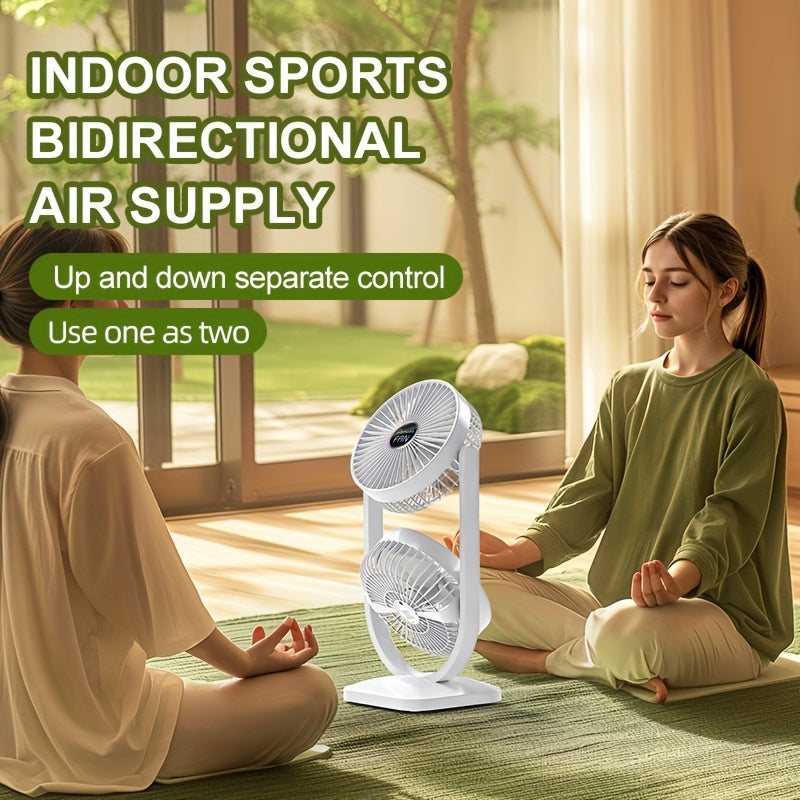 powerful dual-head fan, suitable for outdoor camping