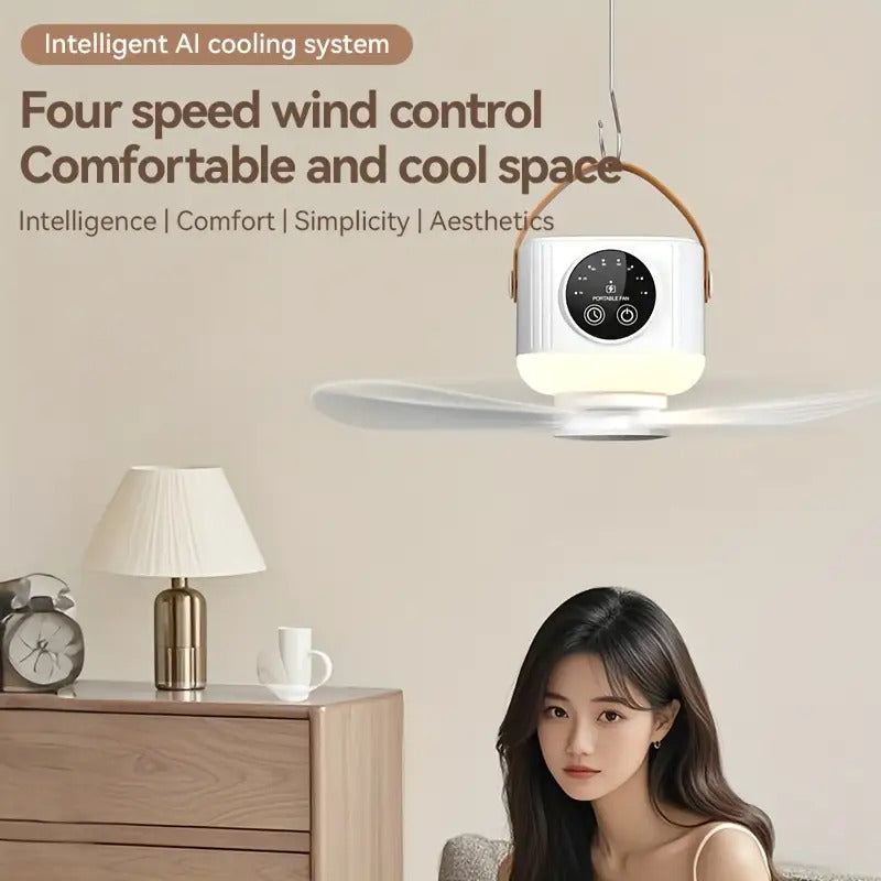 Portable Camping Fan with Light