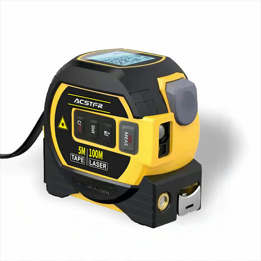 1pc Laser Tape Measure 3in 1 Digital Tape Measureteries