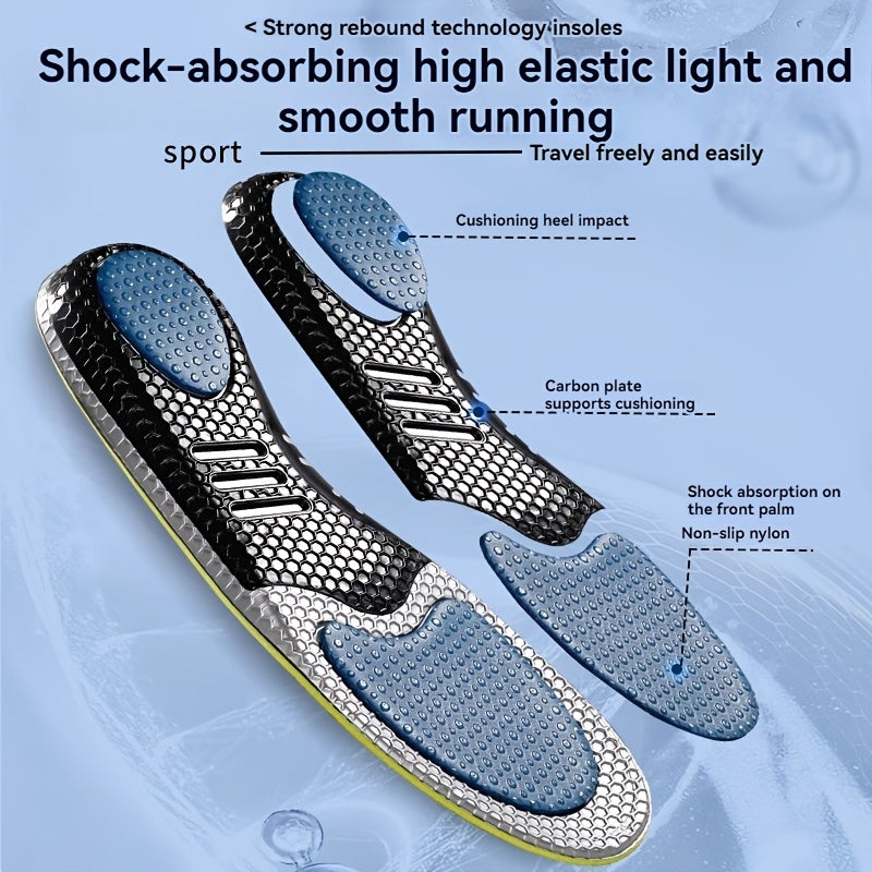 Silicone Sports Insoles - Shock Absorption、Comfortable Cushioning,With arch support