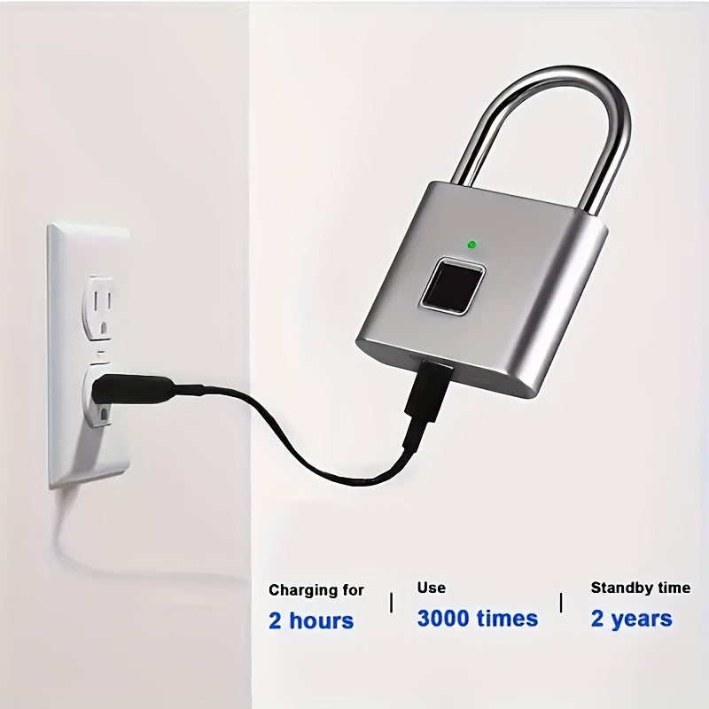 The brand-new upgraded USB Micro-B fingerprint padlock