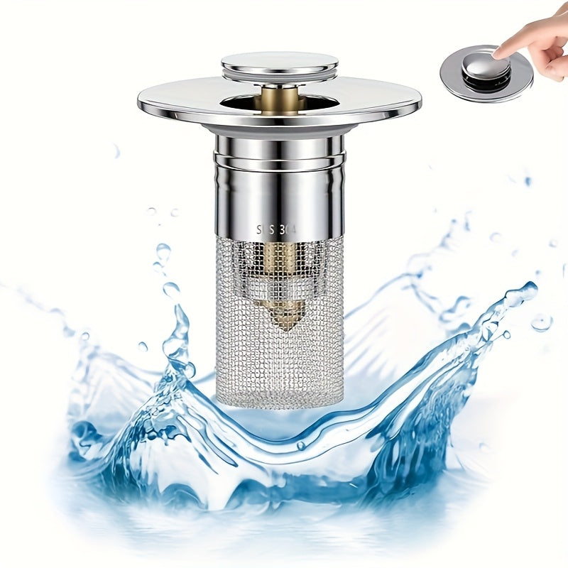 Premium 304 Stainless Steel Drain Stopper with Brass Core