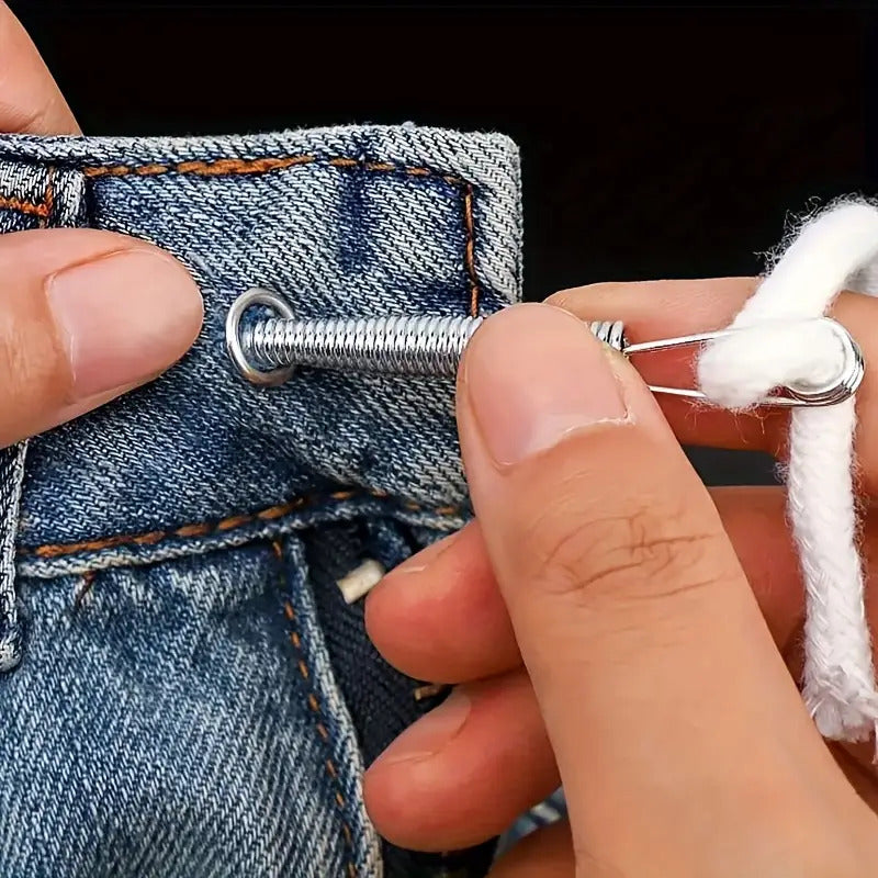 200pcs Silvery Elastic Threader - Durable Flexible Tool