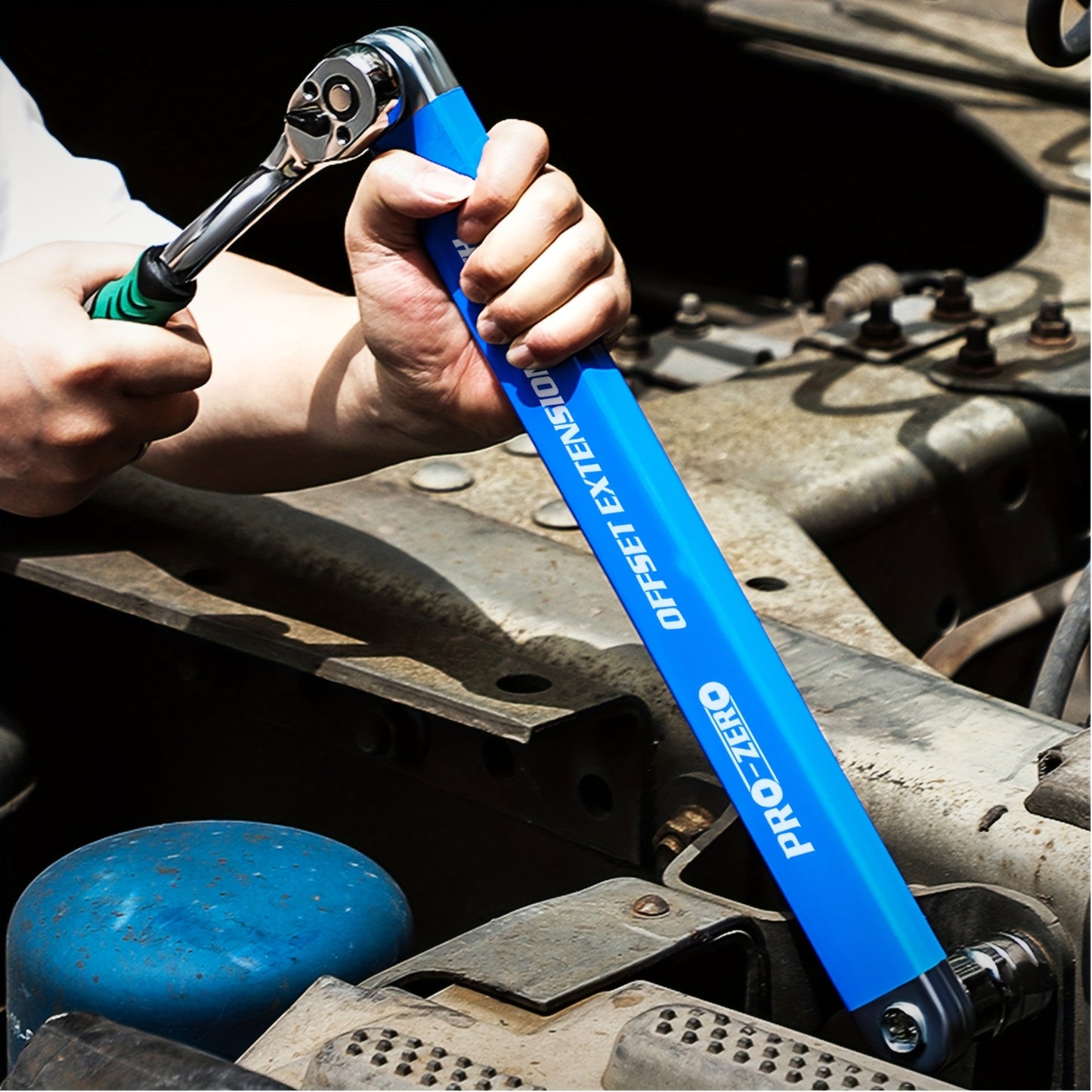 2-in-1 Multi-Function Ratchet Offset Extension Wrench