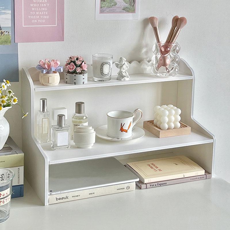 Double Layer Storage Rack, Desktop Organizer Shelf