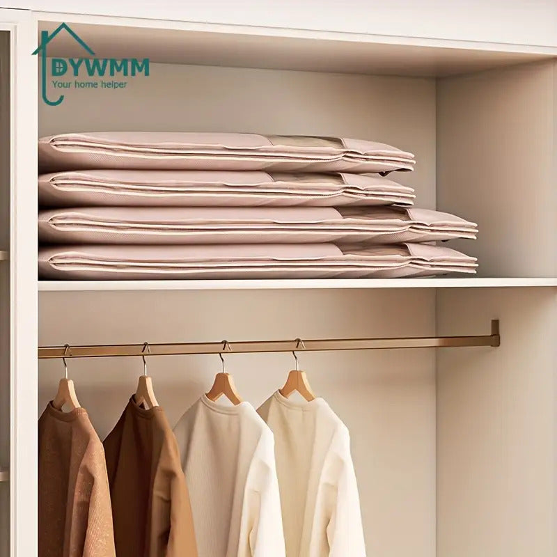 Space Saving Hanging Garment Bag with Self