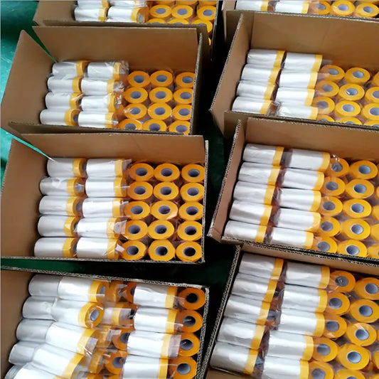 1 case of 12pcs wholesale Kraft Masking Film Pre-Adhesive Masking Paper Rolls