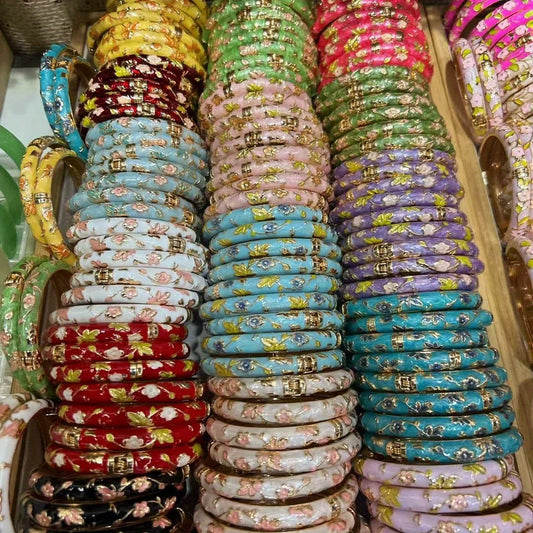 10pcs Random Color Enamel Bracelet Set