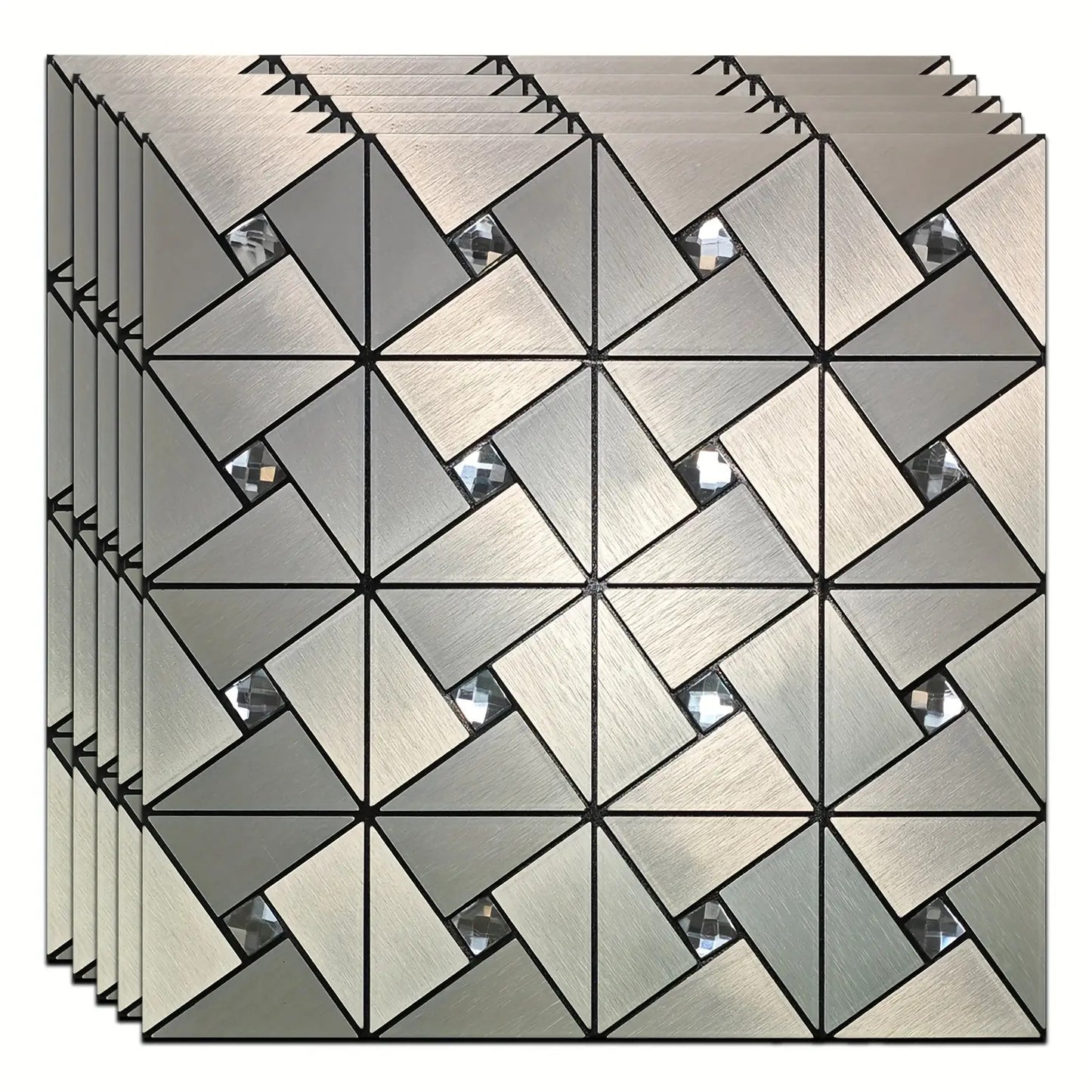 8pcs Metal Mosaic Wall Stickers