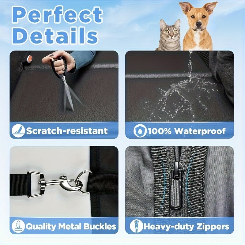 Medium & Large Car Seat Cover with Mesh Window & Storage Pocket