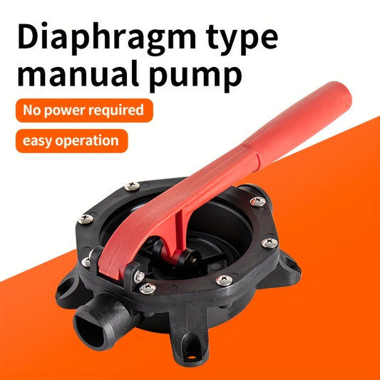 1pc Black & Red Diaphragm Type Manual Pump