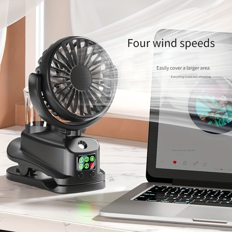 Portable USB Rechargeable Fan with Mist Humidifier