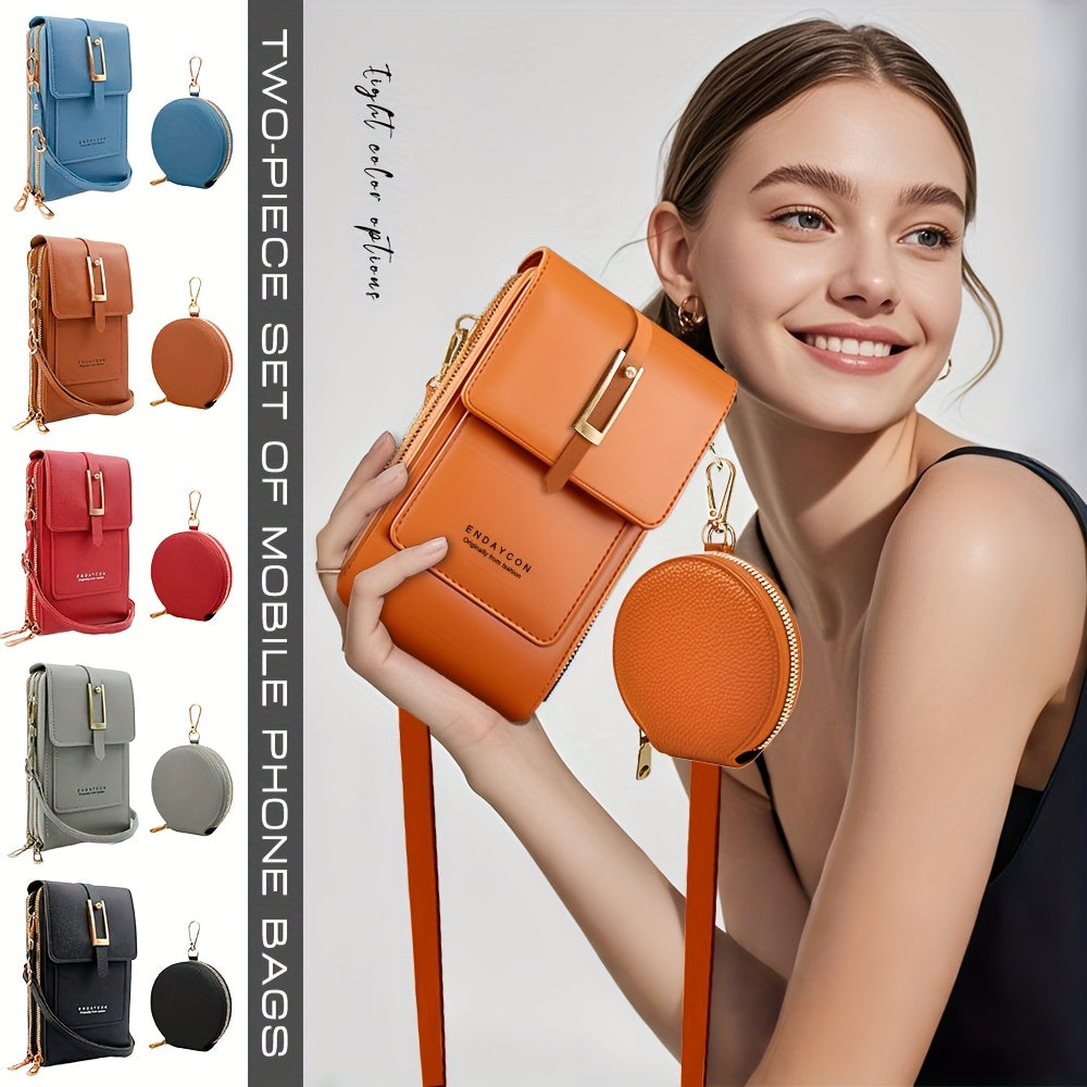 Women'S Multifunctional Crossbody Bag with Detachable Phone Pocket