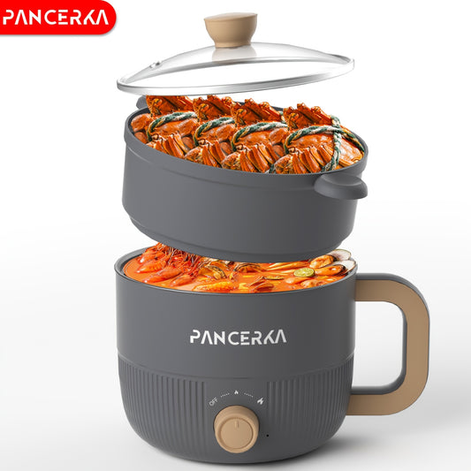 1.8L Compact Electric Cooking Pot with Steamer