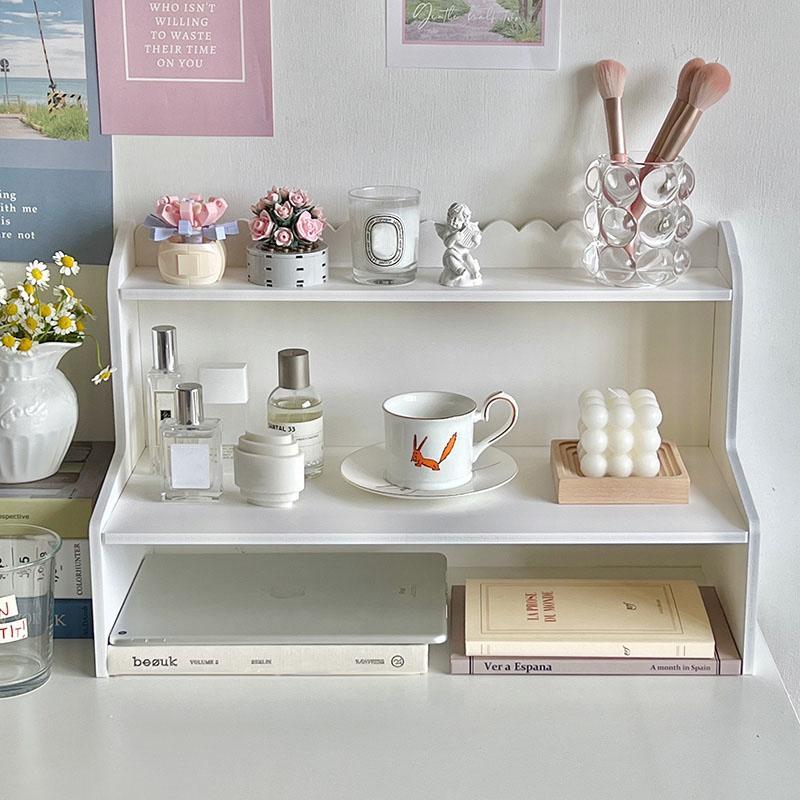 Double Layer Storage Rack, Desktop Organizer Shelf