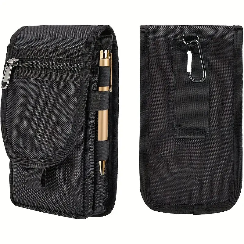 Three-grid waist-hanging casual mobile phone bag