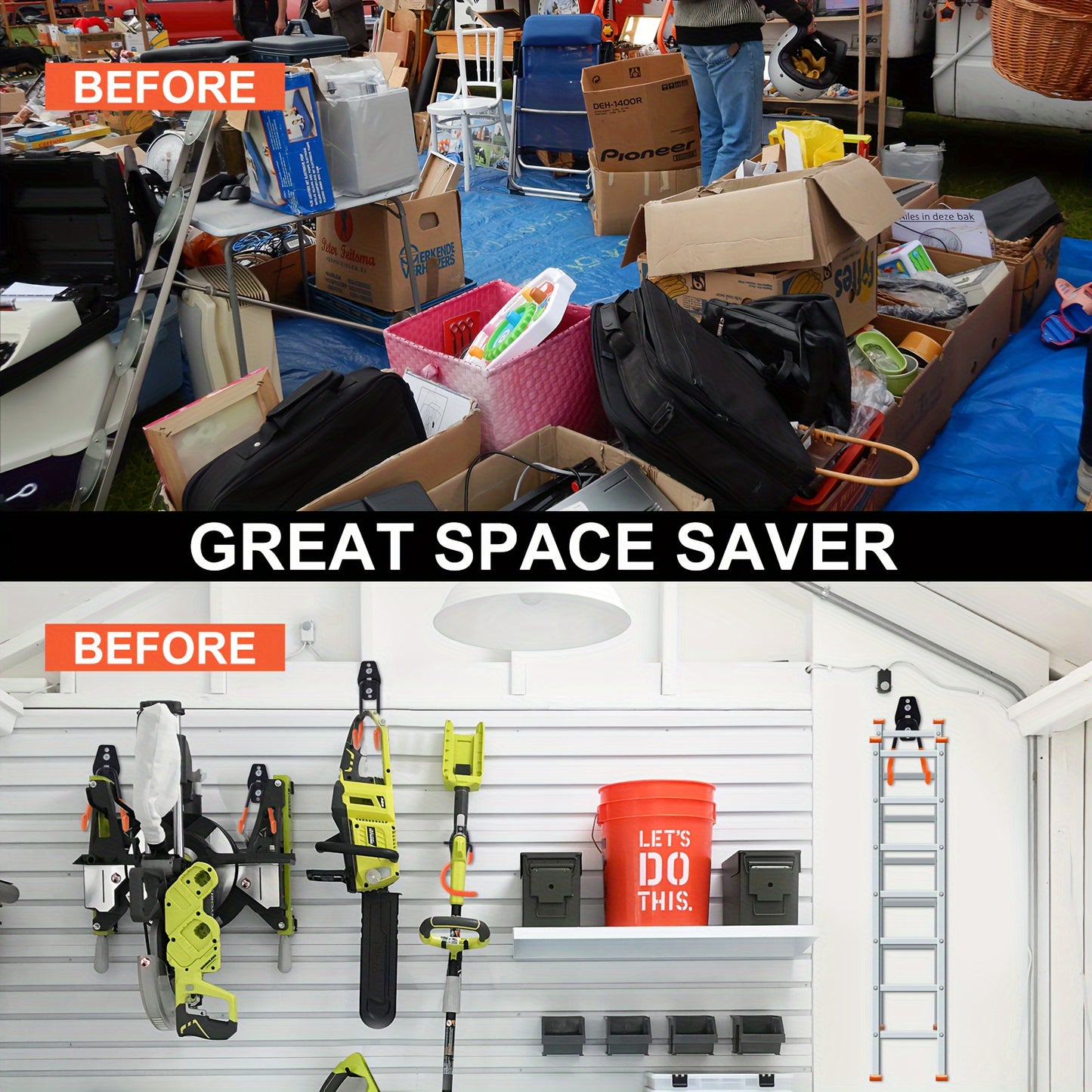 16-Piece Heavy-Duty Steel Garage Hooks