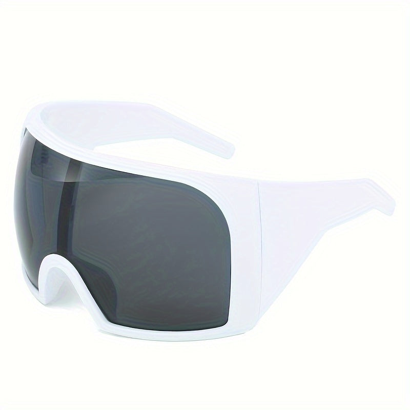 Retro Futuristic Oversized Men's Wrap-Around Fashion Glasses