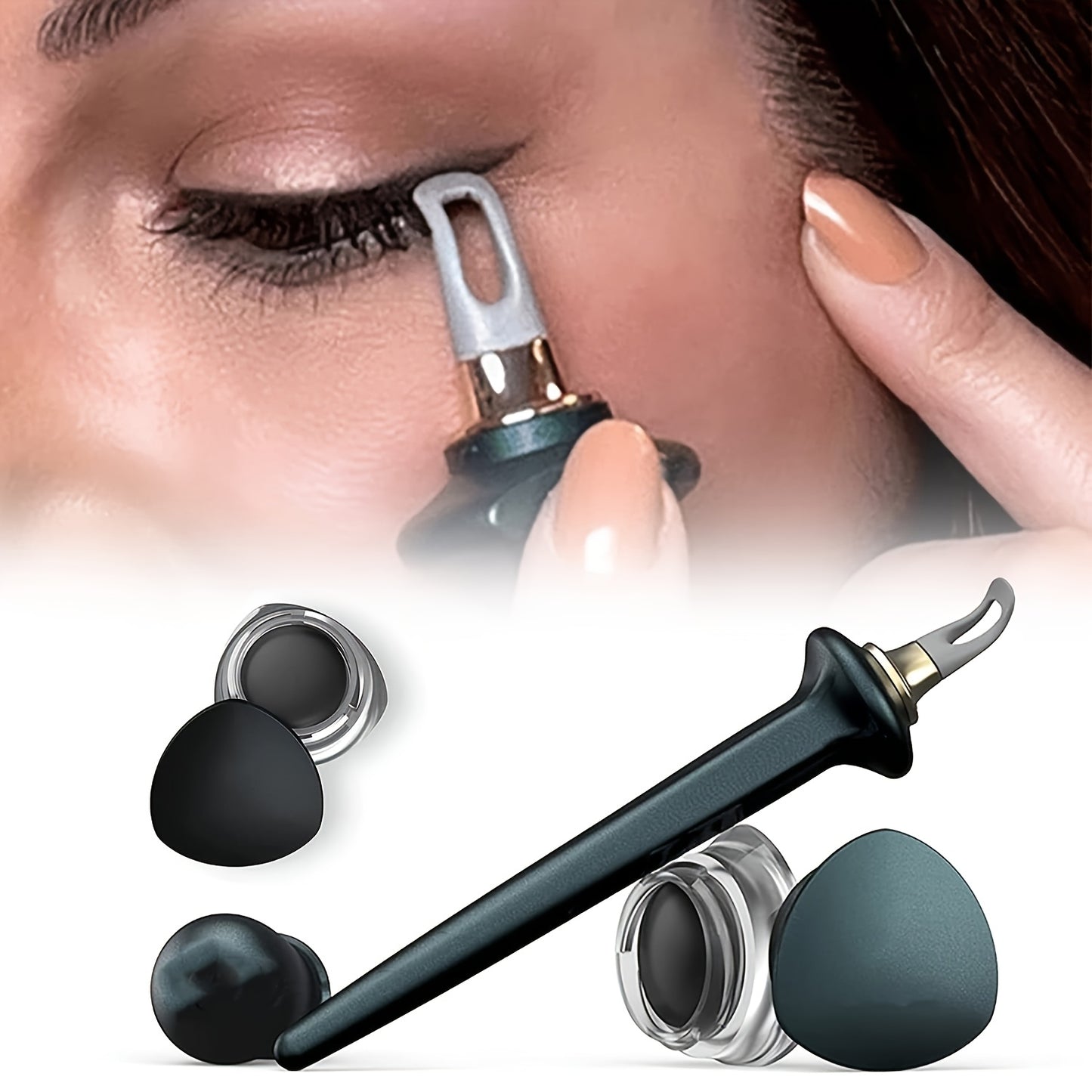 Waterproof and Non-smudge Silicone Eyeliner Brush  Eyeshadow Pen