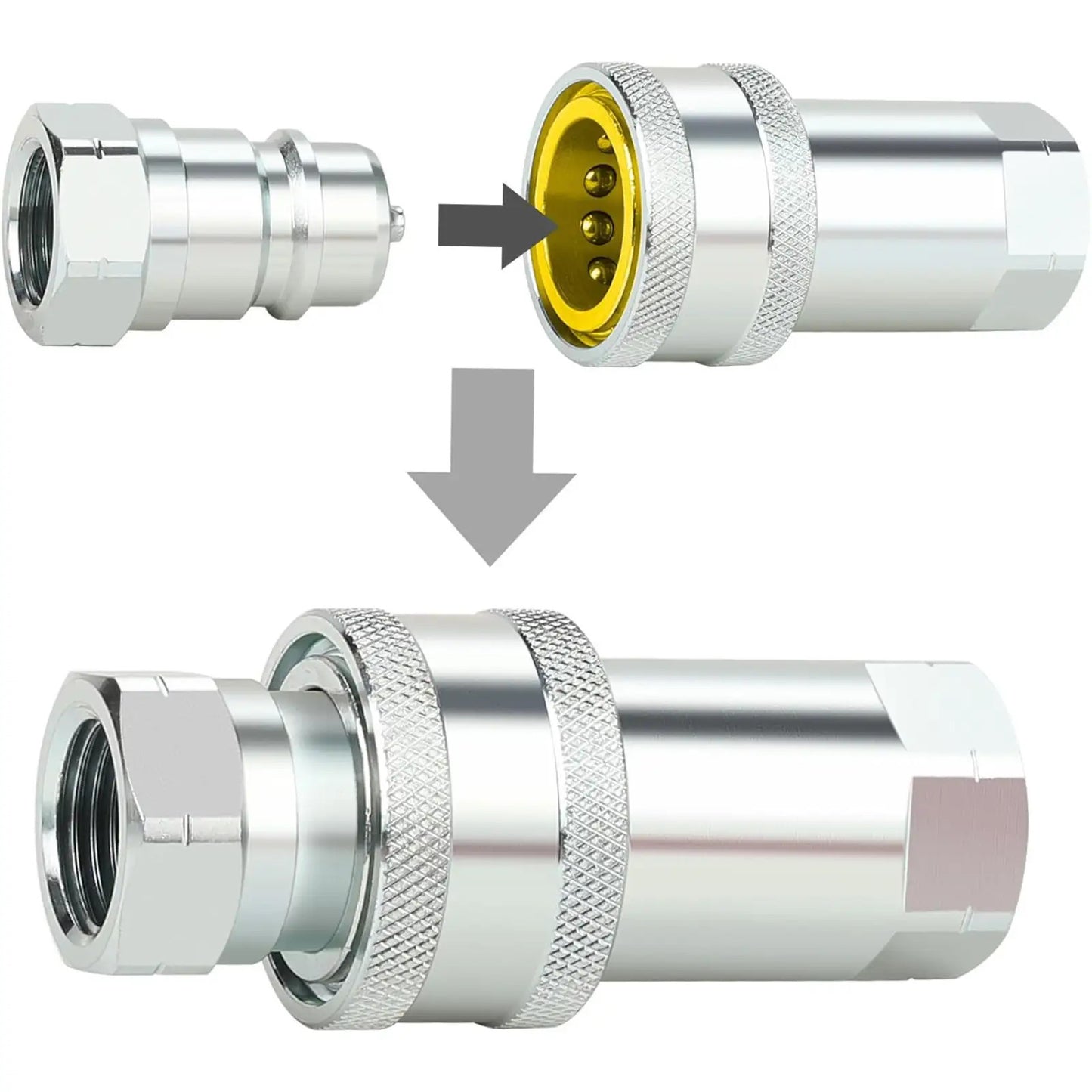 1 Set Hydraulic Quick Connect Coupler