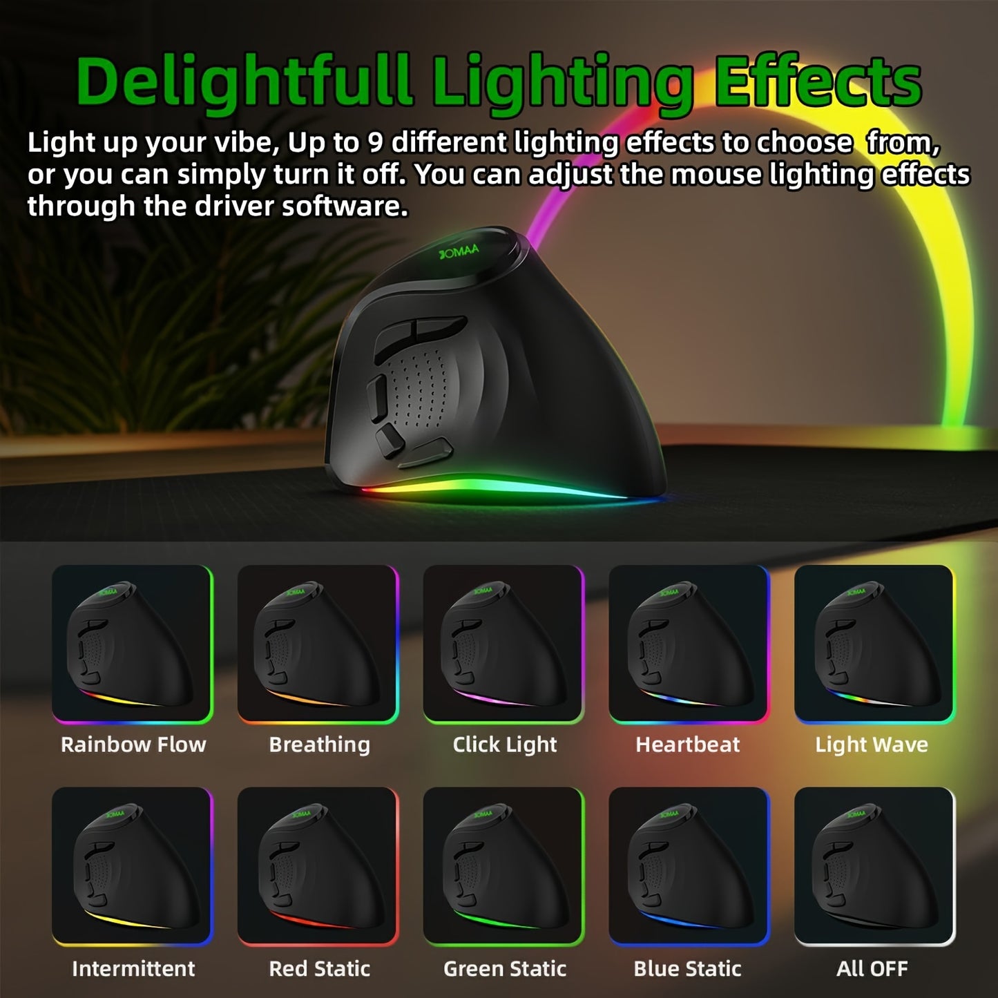 Multifunctional Vertical Mouse, Dual-mode Wireless BT Mouse