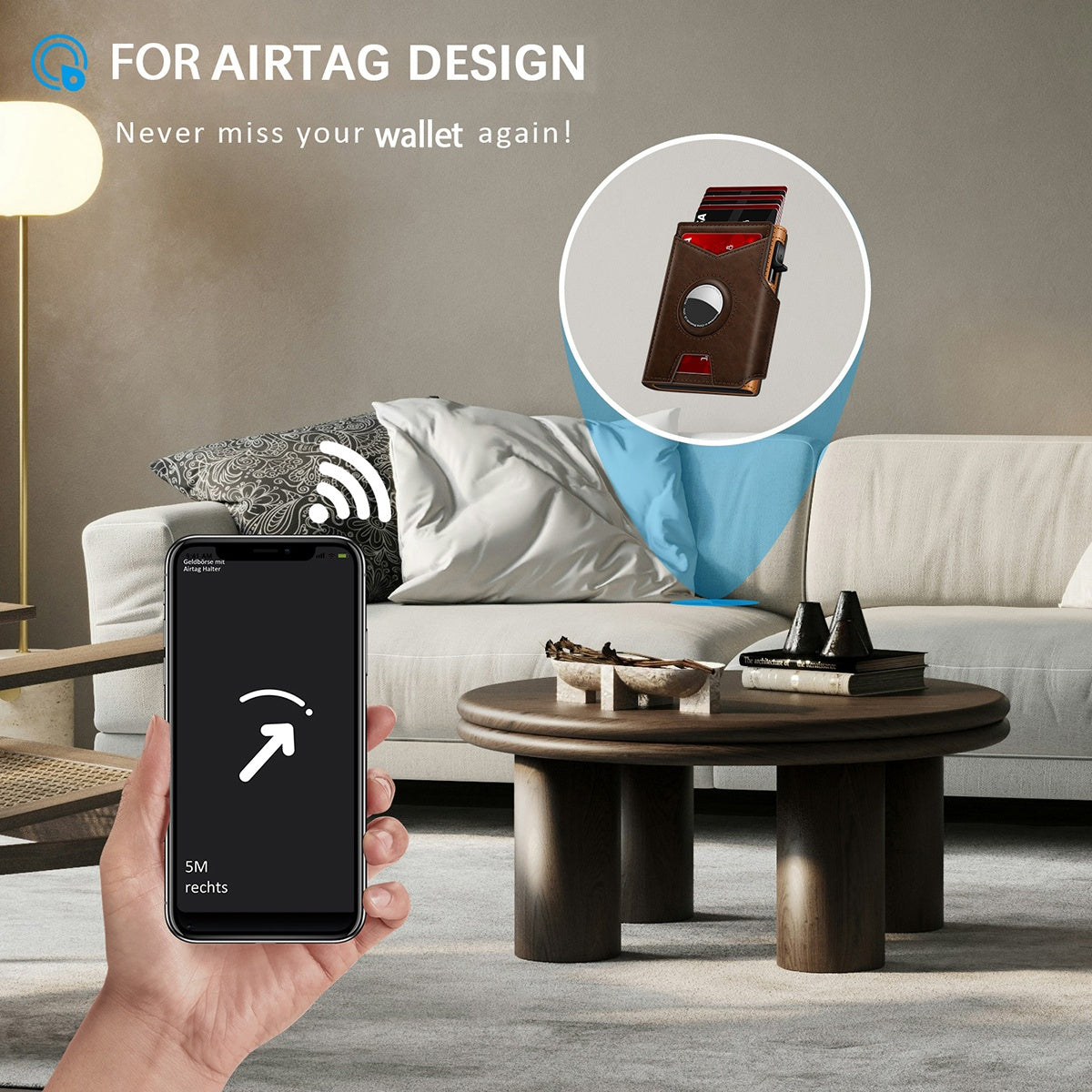 1pc Men'S Bifold Minimalist Smart Wallet