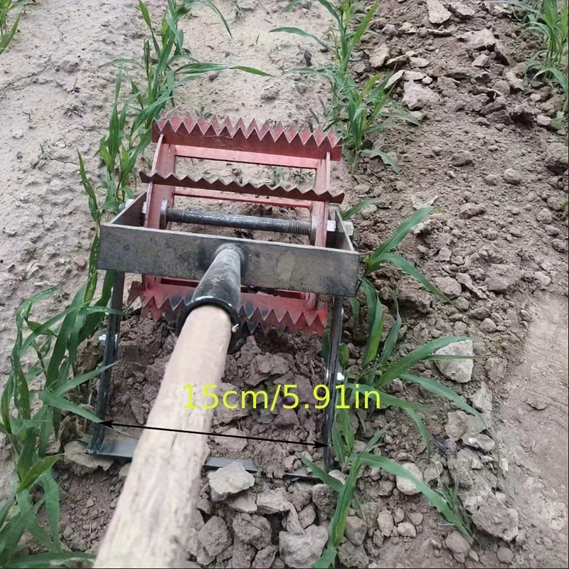 Heavy-Duty Metal Wheel Hoe Weeder Cultivator