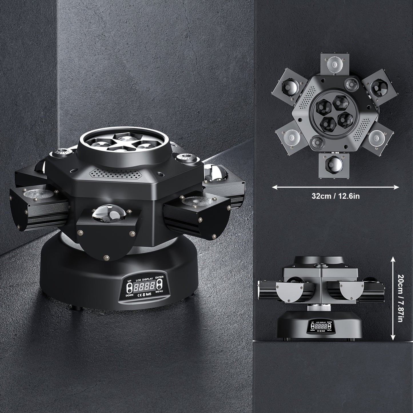 150W Bee Eye RGBW LED Rotating Stage Beam Light