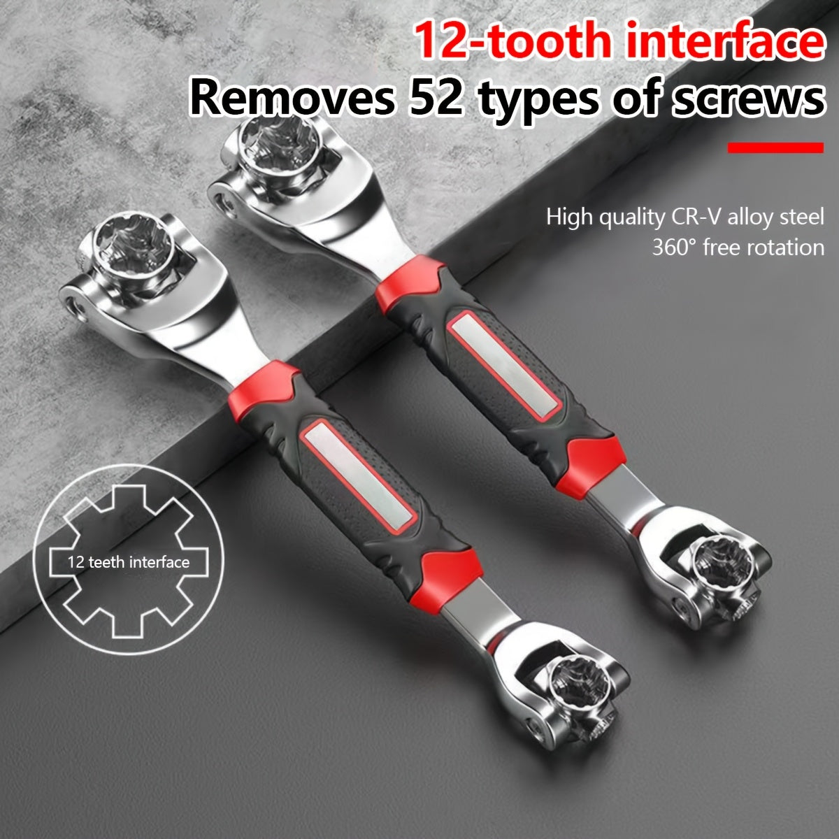 1pc 8-in-1 Multi-Function Socket Wrench