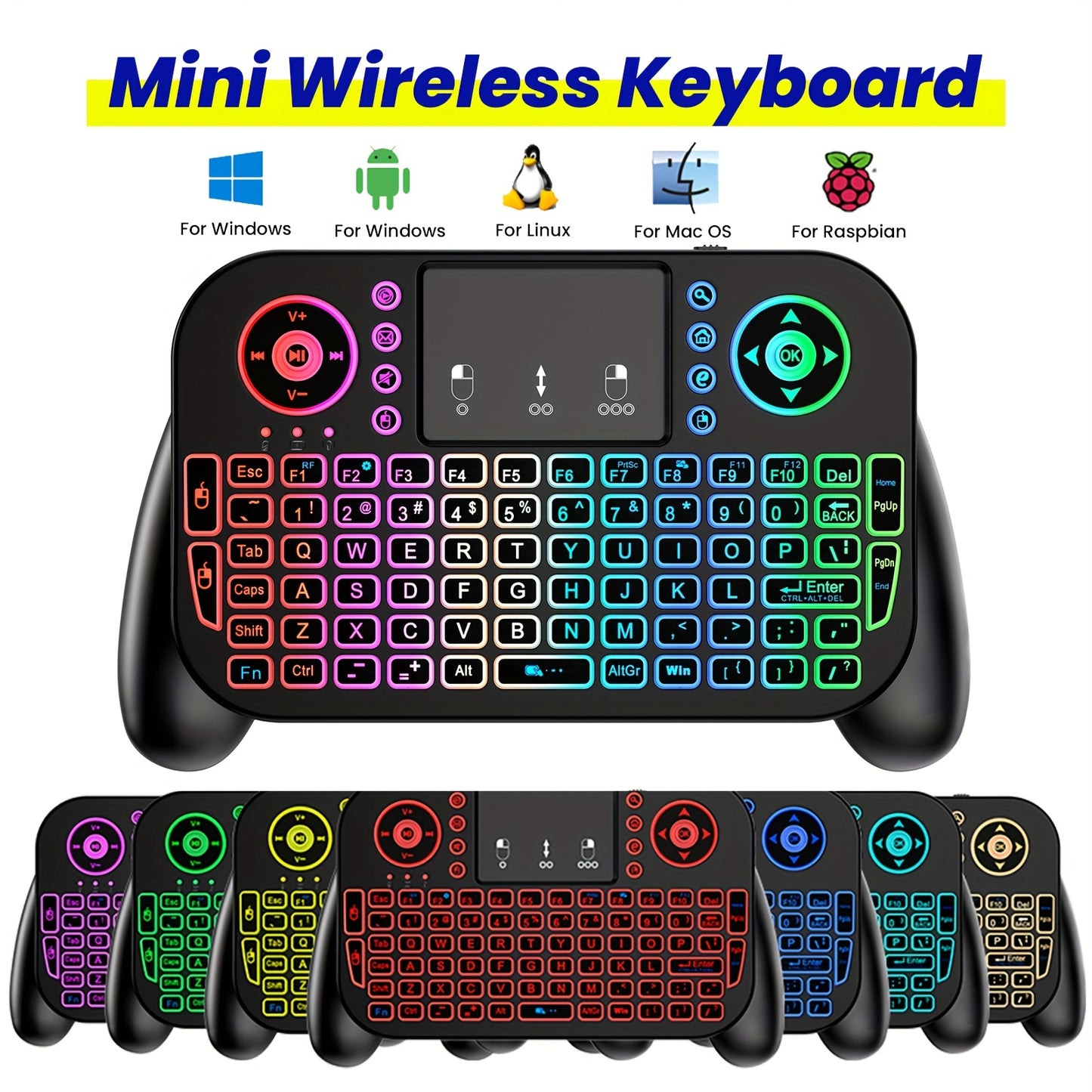 2.4GHz BT Dual-Mode Mini Keyboard with Touchpad