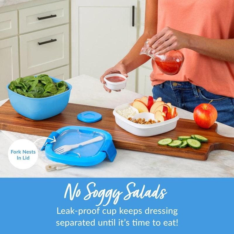 All-in-One Salad Container - Reusable Portable Salad Bowl