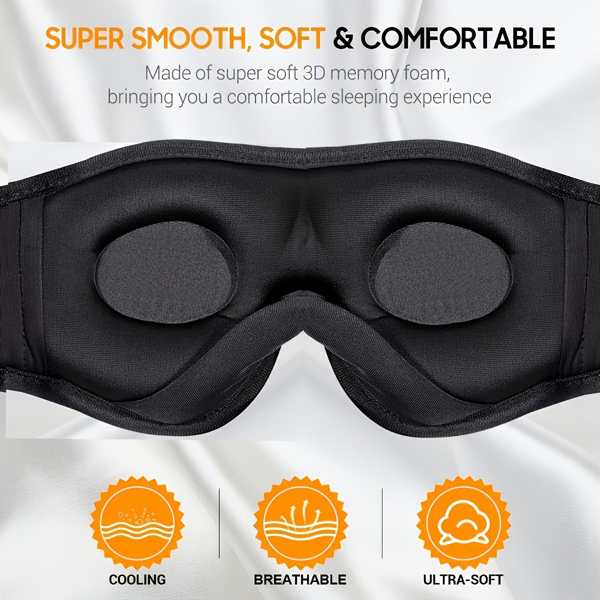 1pc 3D Sleep Mask with BT Headphones