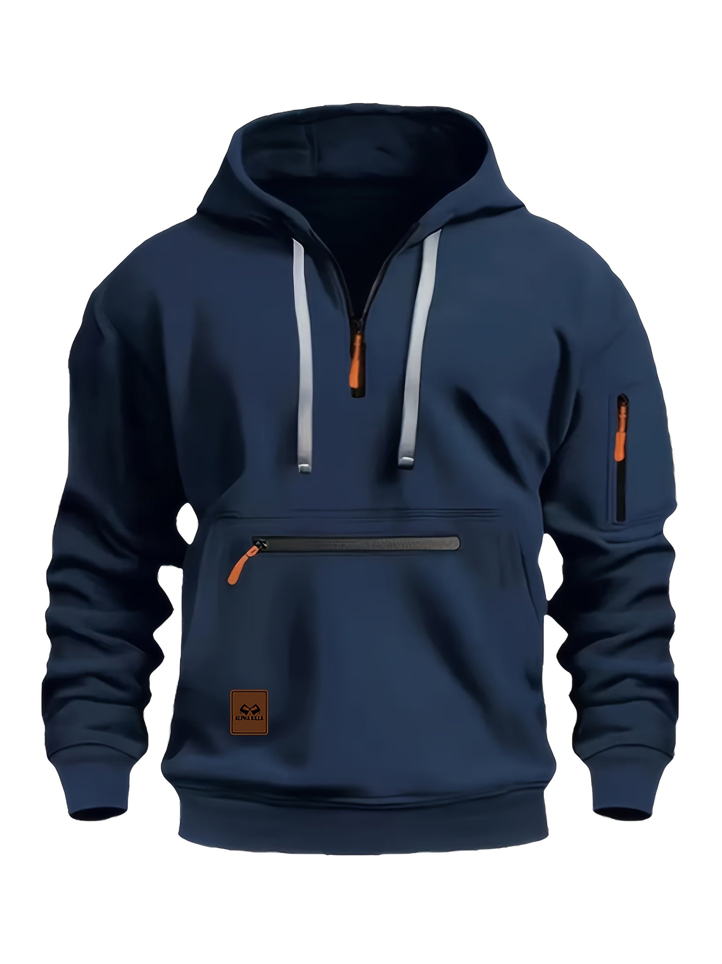Windproof Royal Blue Fleece Hoodie