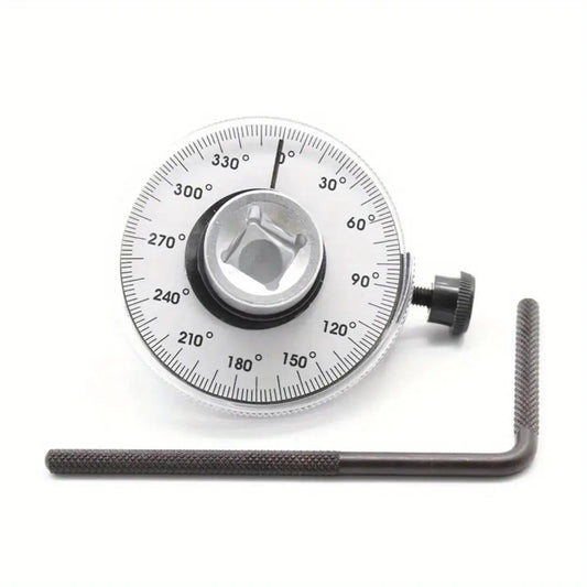 1/2 Inch Drive Torque Angle Gauge with Clear Dial & Long Handle